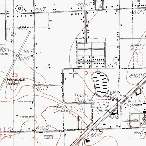 Topographic Map of 12383 Water Well, NM