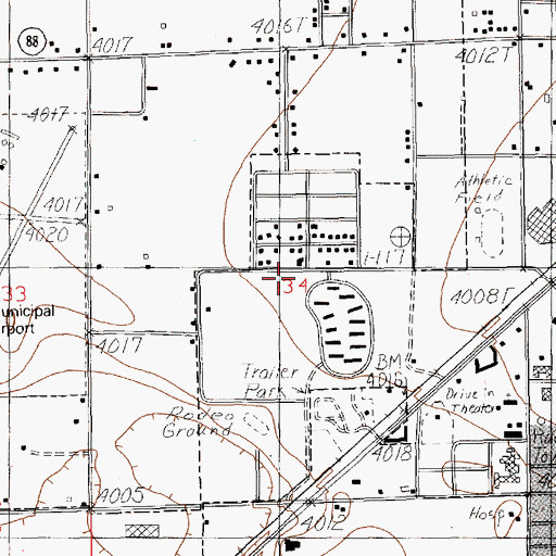 Topographic Map of 12104 Water Well, NM