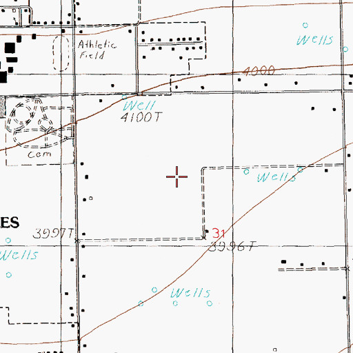 Topographic Map of 10078 Water Well, NM