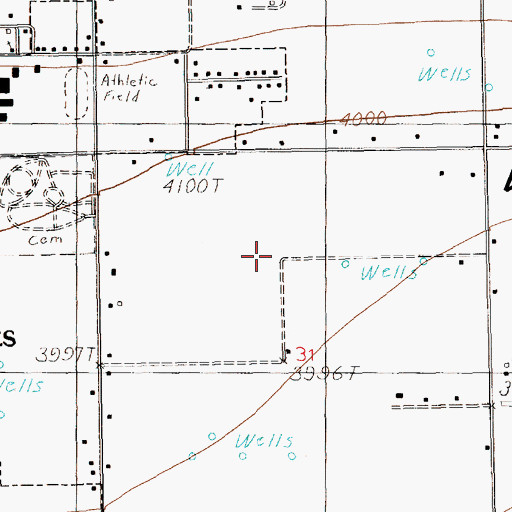 Topographic Map of 11551 Water Well, NM