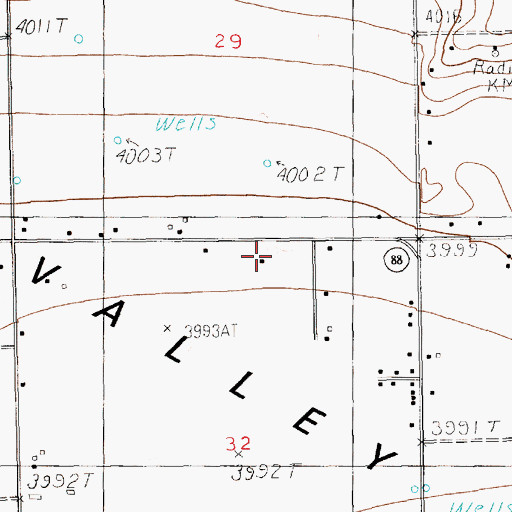 Topographic Map of 11557 Water Well, NM