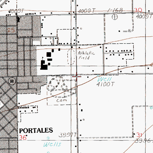 Topographic Map of 11549 Water Well, NM