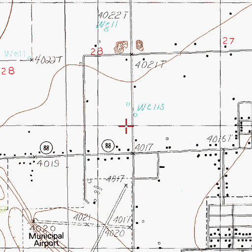Topographic Map of 12371 Water Well, NM