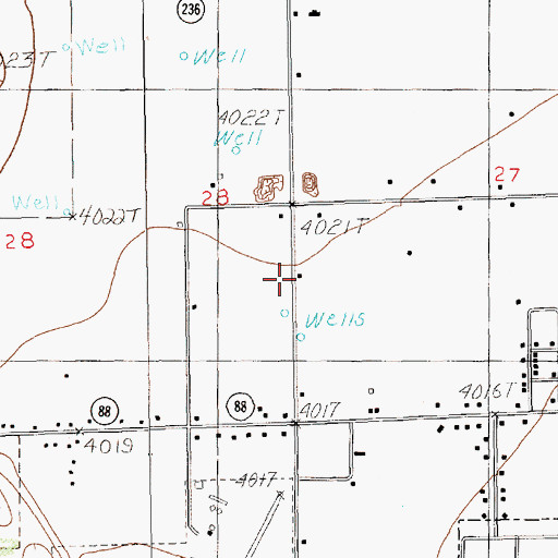 Topographic Map of 12369 Water Well, NM