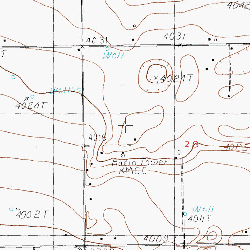 Topographic Map of 10076 Water Well, NM