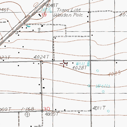Topographic Map of 11704 Water Well, NM