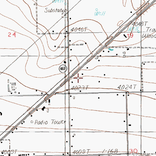 Topographic Map of 11542 Water Well, NM