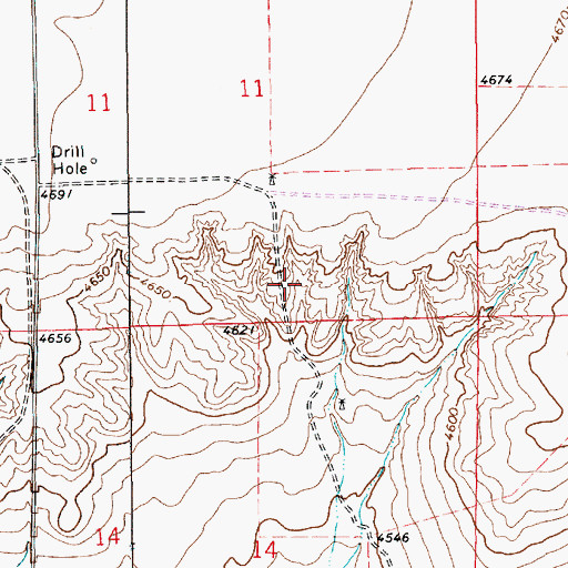 Topographic Map of 12501 Water Well, NM