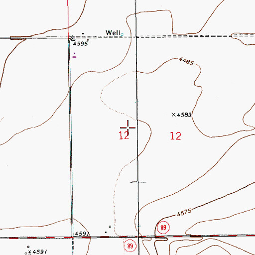 Topographic Map of 12708 Water Well, NM
