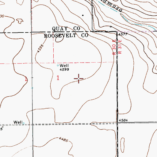 Topographic Map of 10305 Water Well, NM