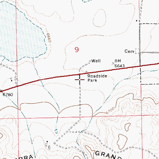Topographic Map of 10246 Water Well, NM