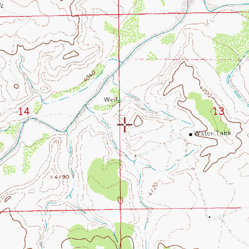 Topographic Map of 10107 Water Well, NM