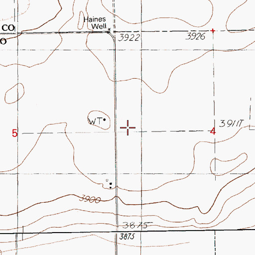 Topographic Map of 05008 Water Well, NM