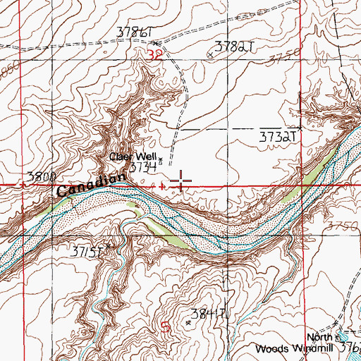 Topographic Map of 05242 Water Well, NM