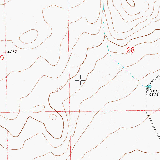 Topographic Map of 05454 Water Well, NM