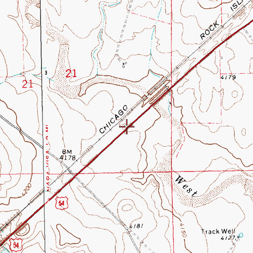 Topographic Map of 00100 Water Well, NM
