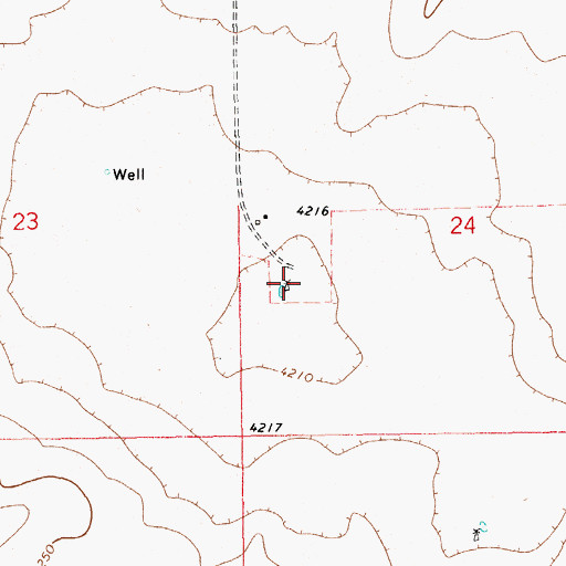 Topographic Map of 05300 Water Well, NM