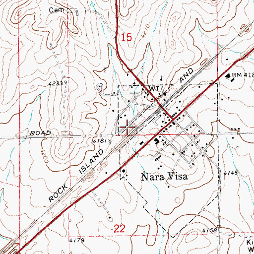 Topographic Map of 05460 Water Well, NM