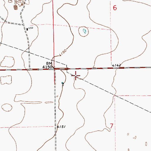 Topographic Map of 12603 Water Well, NM
