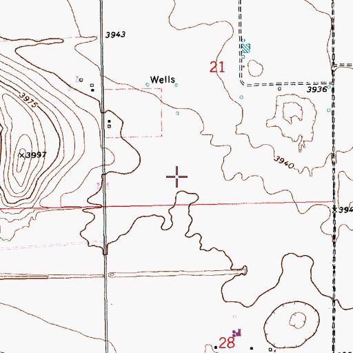 Topographic Map of 11498 Water Well, NM