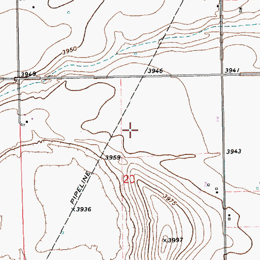Topographic Map of 11493 Water Well, NM