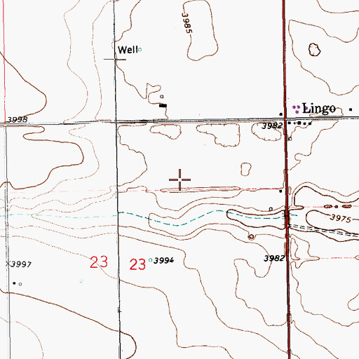 Topographic Map of 11451 Water Well, NM