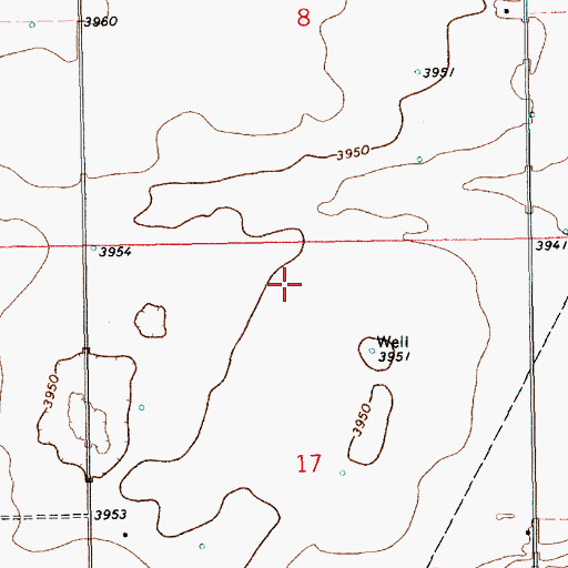Topographic Map of 11481 Water Well, NM