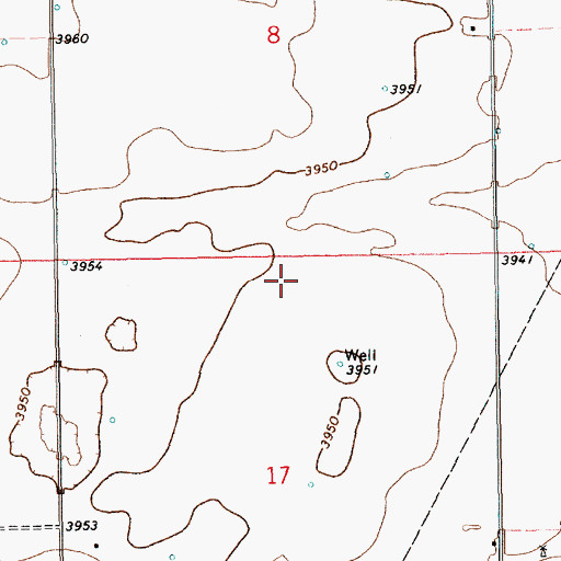 Topographic Map of 11483 Water Well, NM