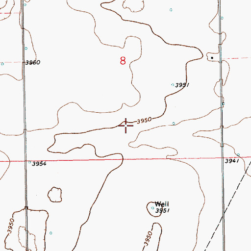 Topographic Map of 11482 Water Well, NM