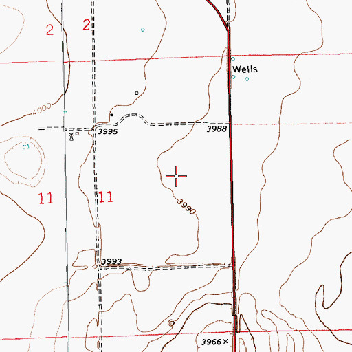 Topographic Map of 11443 Water Well, NM