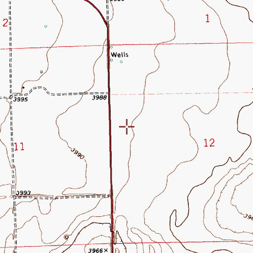 Topographic Map of 11446 Water Well, NM