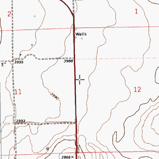 Topographic Map of 11445 Water Well, NM