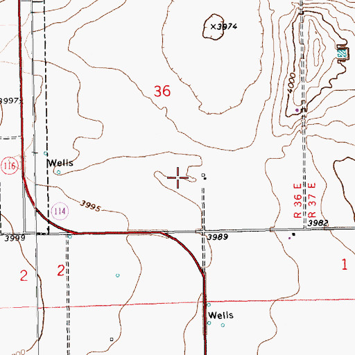Topographic Map of 11333 Water Well, NM