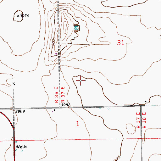 Topographic Map of 11372 Water Well, NM