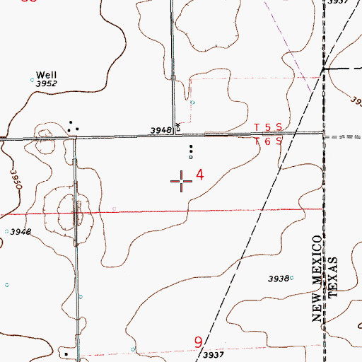 Topographic Map of 11376 Water Well, NM