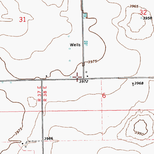 Topographic Map of 11371 Water Well, NM