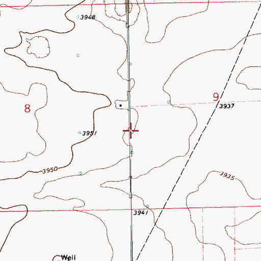 Topographic Map of 11484 Water Well, NM