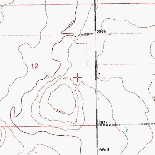 Topographic Map of 11448 Water Well, NM