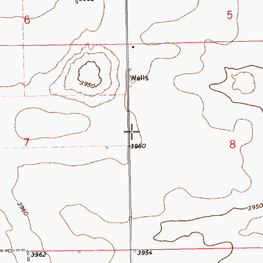 Topographic Map of 11480 Water Well, NM