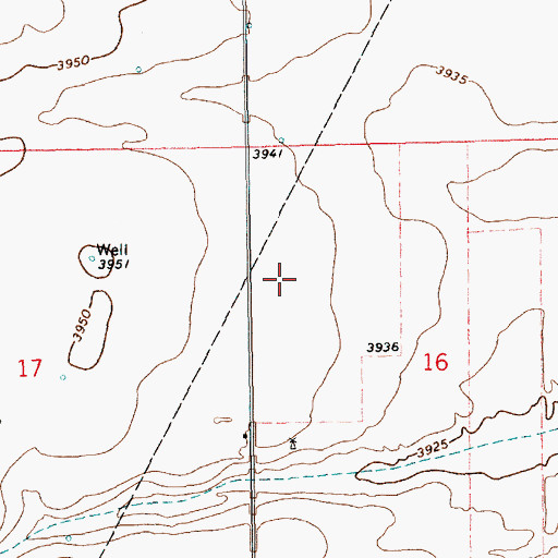 Topographic Map of 11485 Water Well, NM