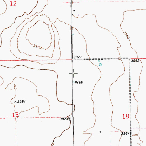 Topographic Map of 11478 Water Well, NM