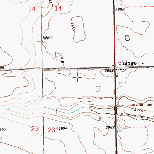 Topographic Map of 11450 Water Well, NM