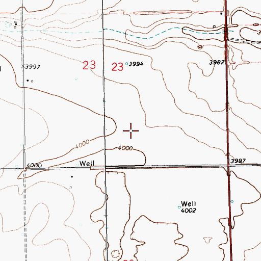 Topographic Map of 11463 Water Well, NM