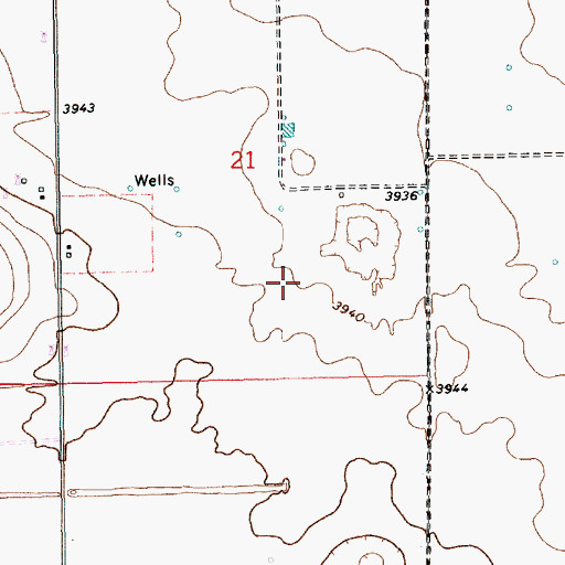 Topographic Map of 11497 Water Well, NM