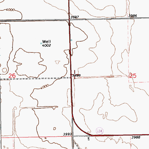 Topographic Map of 11467 Water Well, NM