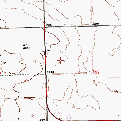 Topographic Map of 11466 Water Well, NM
