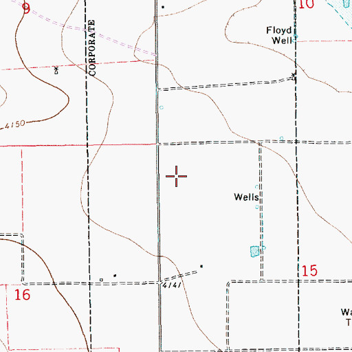 Topographic Map of 12151 Water Well, NM