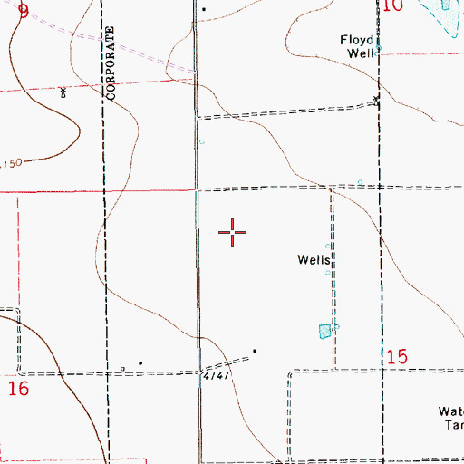 Topographic Map of 12266 Water Well, NM