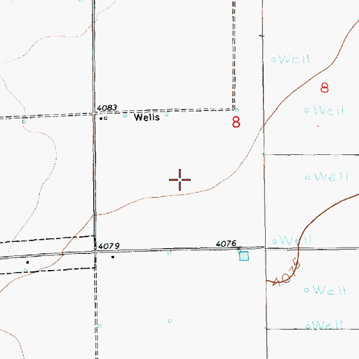 Topographic Map of 10769 Water Well, NM