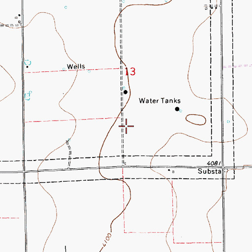 Topographic Map of 10027 Water Well, NM